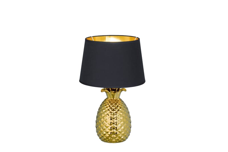 Pineapple Bordslampa 43cm E27 guld/ svart - Guld/Svart - Belysning & el - Inomhusbelysning & lampor - Sovrumslampa