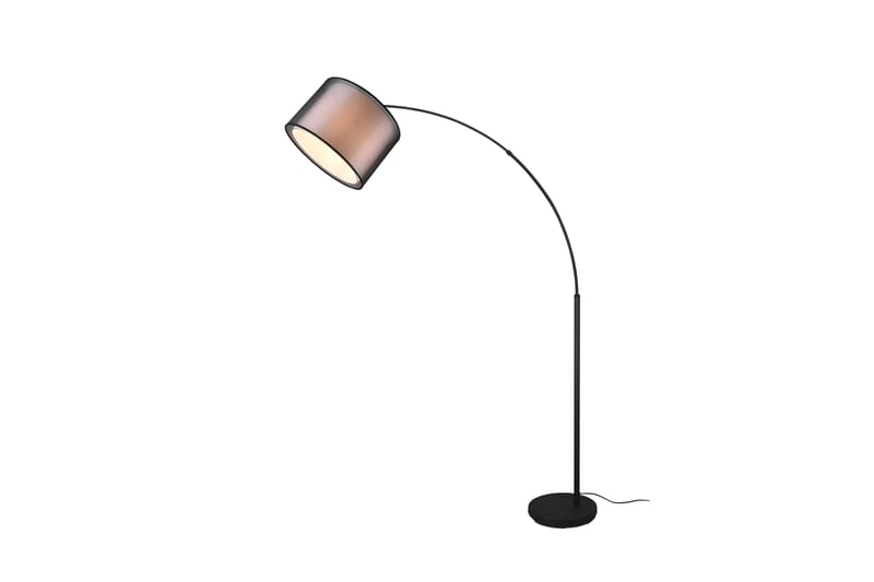 Trio Lighting Burton golvlampa E27 mattsvart - Sovrumslampa - Golvlampa - Vardagsrumslampa