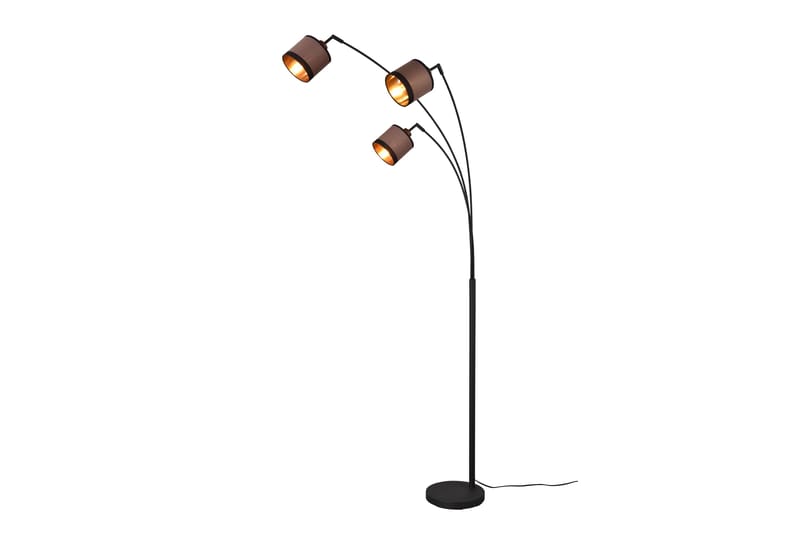 Trio Lighting Davos golvlampa 3L E14 mattsvart/ greige - Belysning & el - Inomhusbelysning & lampor - Sovrumslampa