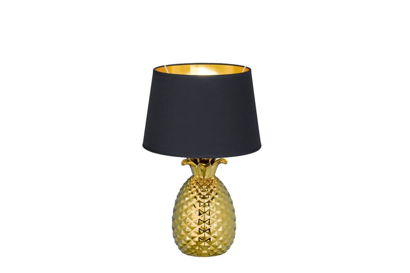 Trio Lighting Pineapple bordslampa 43cm E27 guld/ svart - Guld/Svart - Sovrumslampa - Bordslampor