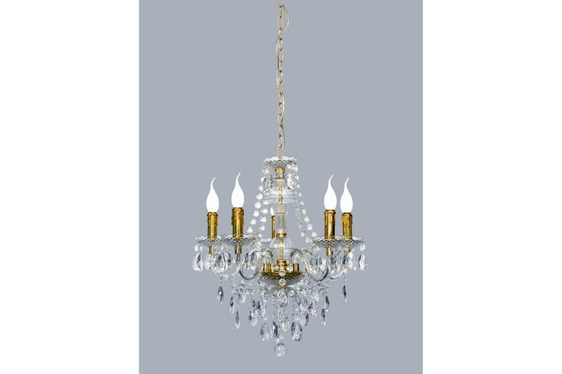 Trio Lighting Luster ljuskrona 5L  E14 bronze - Mässing - Kristallkrona & takkrona - Sovrumslampa - Vardagsrumslampa