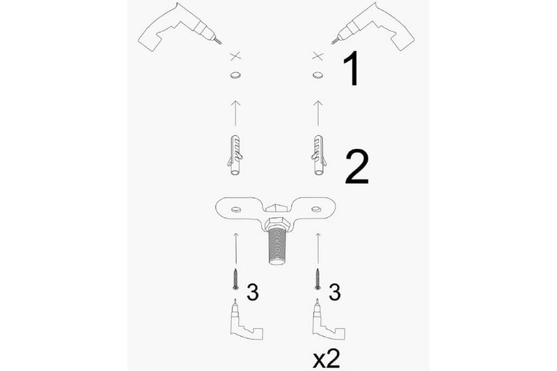 Opviq Tel Stor Taklampa Plafond - Vardagsrum - Sovrum - Kök - Svart - Belysning & el - Inomhusbelysning & lampor - Taklampa & takbelysning