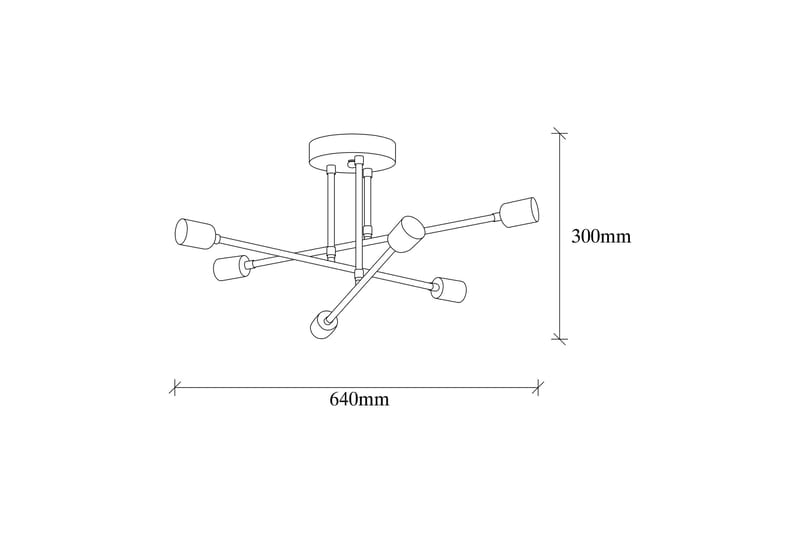 Opviq Tel Stor Taklampa Plafond - Vardagsrum - Sovrum - Kök - Svart - Belysning & el - Inomhusbelysning & lampor - Taklampa & takbelysning