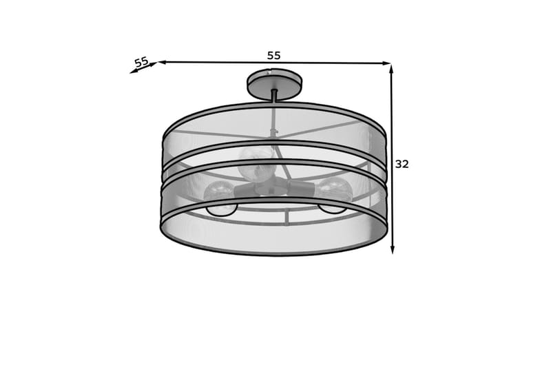 Orabela Plafond Rund - Svart - Plafond - Vardagsrumslampa - Sovrumslampa