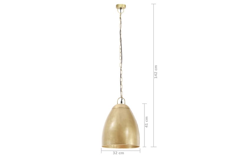 Hänglampa industriell 25 W mässing rund 32 cm E27 - be Basic - Taklampa kök - Fönsterlampa hängande - Fönsterlampa - Pendellampor & hänglampor - Sovrumslampa - Vardagsrumslampa