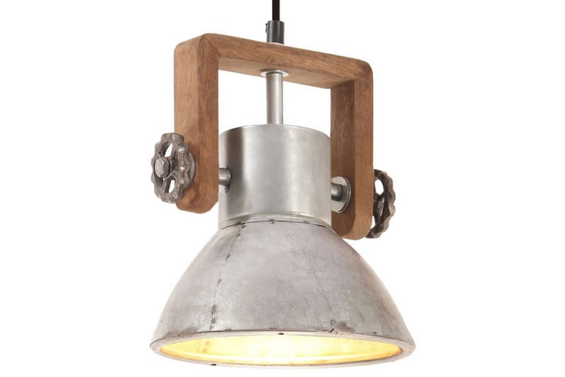 Hänglampa industriell 25 W silver rund 19 cm E27 - Silver - Taklampa kök - Fönsterlampa hängande - Fönsterlampa - Pendellampor & hänglampor - Sovrumslampa - Vardagsrumslampa