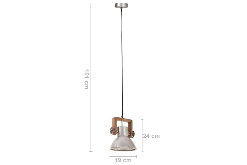 Hänglampa industriell 25 W silver rund 19 cm E27 - Silver - Taklampa kök - Fönsterlampa hängande - Fönsterlampa - Pendellampor & hänglampor - Sovrumslampa - Vardagsrumslampa