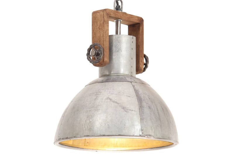 Hänglampa industriell 25 W silver rund 30 cm E27 - Silver - Taklampa kök - Fönsterlampa hängande - Fönsterlampa - Pendellampor & hänglampor - Sovrumslampa - Vardagsrumslampa