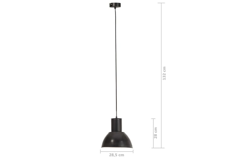 Hänglampa industriell 25 W svart rund 28,5 cm E27 - Svart - Taklampa kök - Fönsterlampa hängande - Fönsterlampa - Pendellampor & hänglampor - Sovrumslampa - Vardagsrumslampa