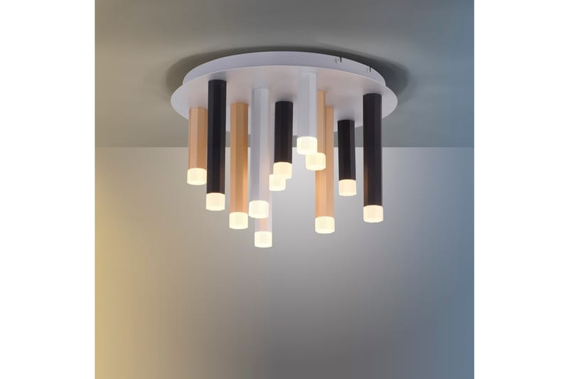 PURE-GEMIN taklampa, aluminium 45x29 cm - Grå/Guld - Taklampa kök - Fönsterlampa hängande - Fönsterlampa - Pendellampor & hänglampor - Sovrumslampa - Vardagsrumslampa