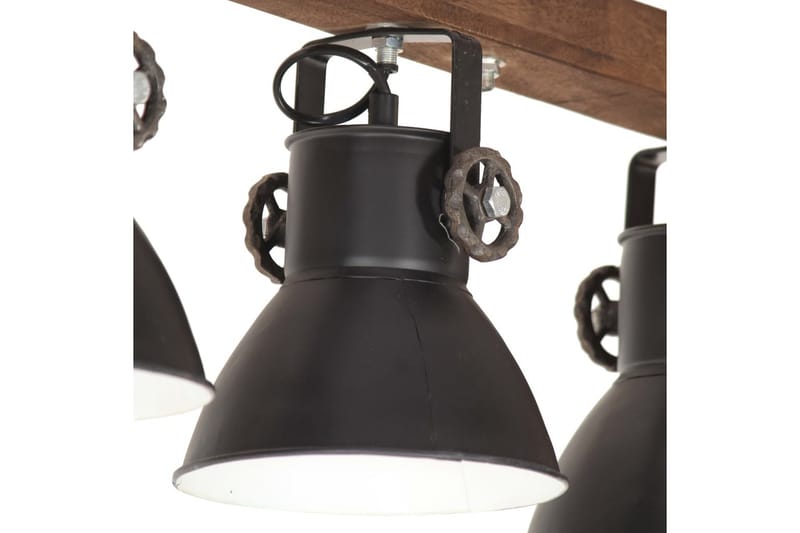 Taklampa industriell svart E27 mangoträ - be Basic - Taklampa kök - Fönsterlampa hängande - Fönsterlampa - Pendellampor & hänglampor - Sovrumslampa - Vardagsrumslampa