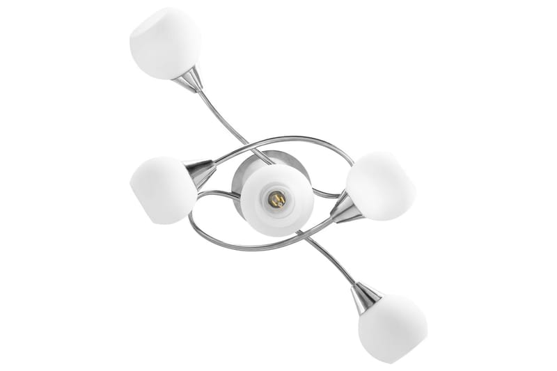 Taklampa med keramikskärmar för 5 E14-lampor vit klot - Vit - Taklampa kök - Fönsterlampa hängande - Fönsterlampa - Pendellampor & hänglampor - Sovrumslampa - Vardagsrumslampa