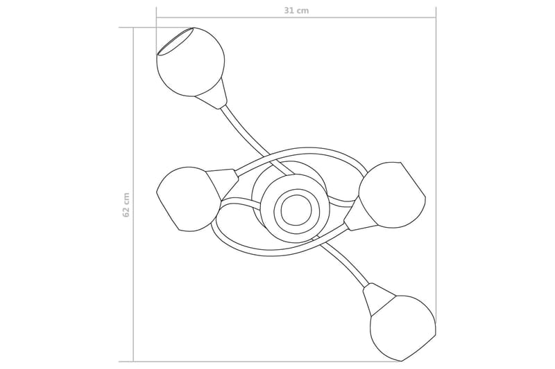 Taklampa med keramikskärmar för 5 E14-lampor vit klot - Vit - Taklampa kök - Fönsterlampa hängande - Fönsterlampa - Pendellampor & hänglampor - Sovrumslampa - Vardagsrumslampa