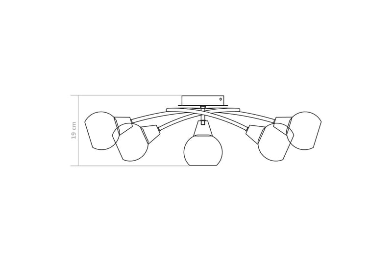 Taklampa med keramikskärmar för 5 E14-lampor vit klot - Vit - Taklampa kök - Fönsterlampa hängande - Fönsterlampa - Pendellampor & hänglampor - Sovrumslampa - Vardagsrumslampa