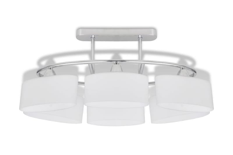 Taklampa med ovala glasskärmar 2 st E14 - Vit - Taklampa kök - Fönsterlampa hängande - Fönsterlampa - Pendellampor & hänglampor - Sovrumslampa - Vardagsrumslampa