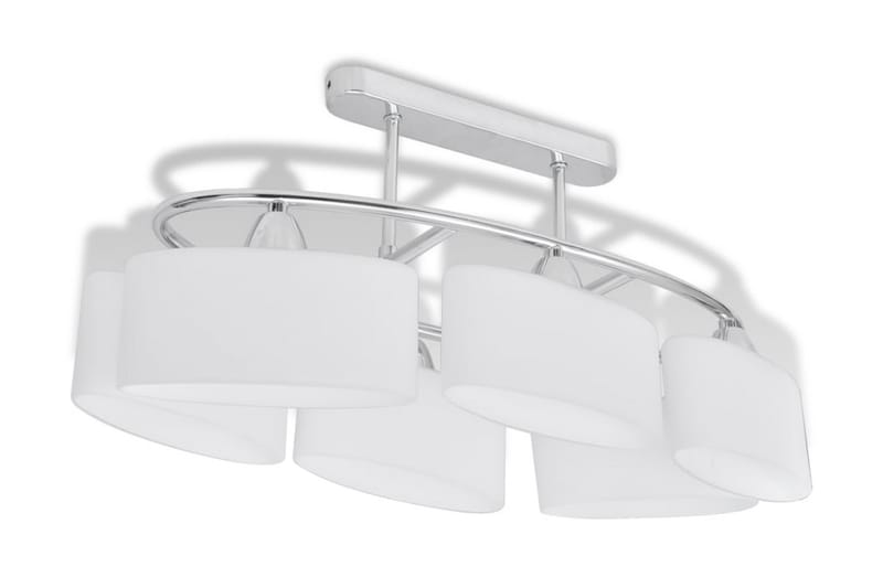 Taklampa med ovala glasskärmar 4 st E14 - Vit - Taklampa kök - Fönsterlampa hängande - Fönsterlampa - Pendellampor & hänglampor - Sovrumslampa - Vardagsrumslampa