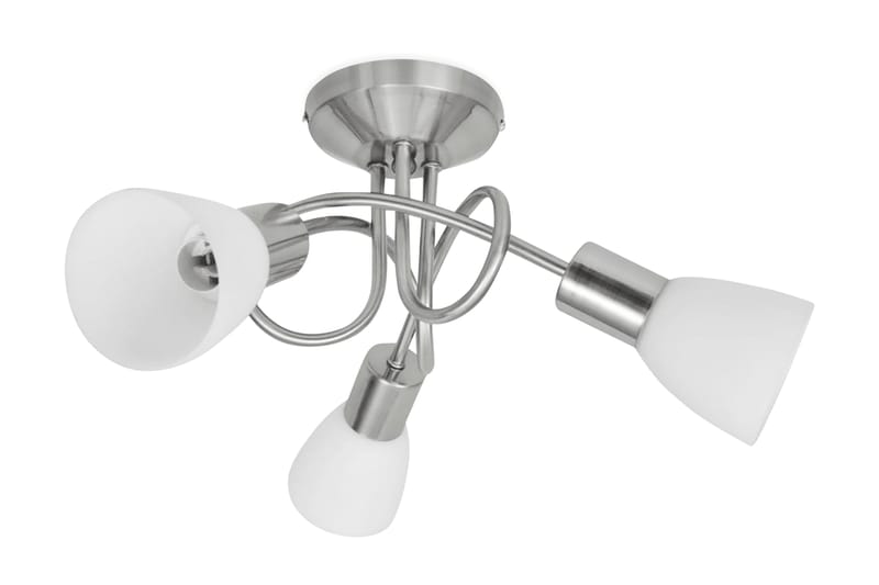 Taklampa med ovala glasskärmar för 3 E14-lampor - Vit - Taklampa kök - Fönsterlampa hängande - Fönsterlampa - Pendellampor & hänglampor - Sovrumslampa - Vardagsrumslampa
