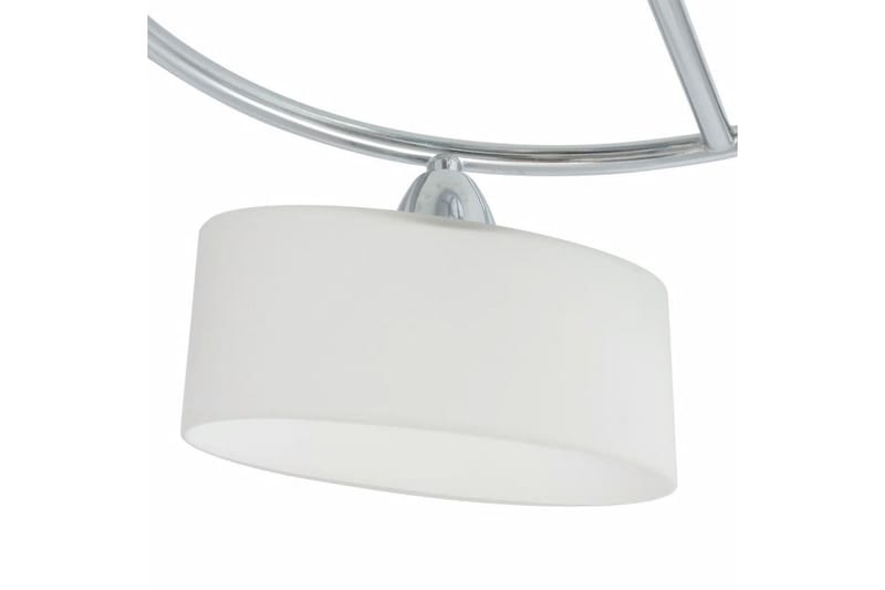 Taklampa med ovala glasskärmar för 5 E14-lampor 200 W - Vit - Taklampa kök - Fönsterlampa hängande - Fönsterlampa - Pendellampor & hänglampor - Sovrumslampa - Vardagsrumslampa