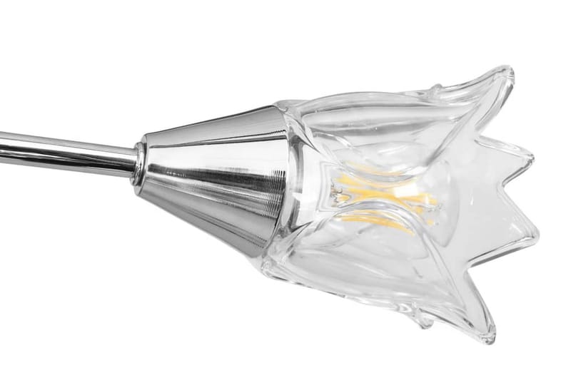 Taklampa med transparenta glasskärmar för 5 E14-lampor tulpa - Transparent - Taklampa kök - Fönsterlampa hängande - Fönsterlampa - Pendellampor & hänglampor - Sovrumslampa - Vardagsrumslampa