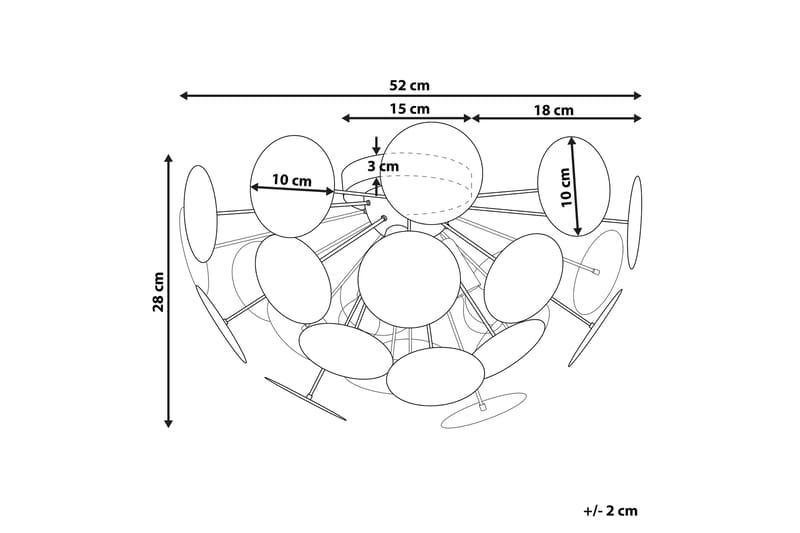 Maritsara Plafond - Svart/Guld - Belysning & el - Inomhusbelysning & lampor - Taklampa & takbelysning - Plafond