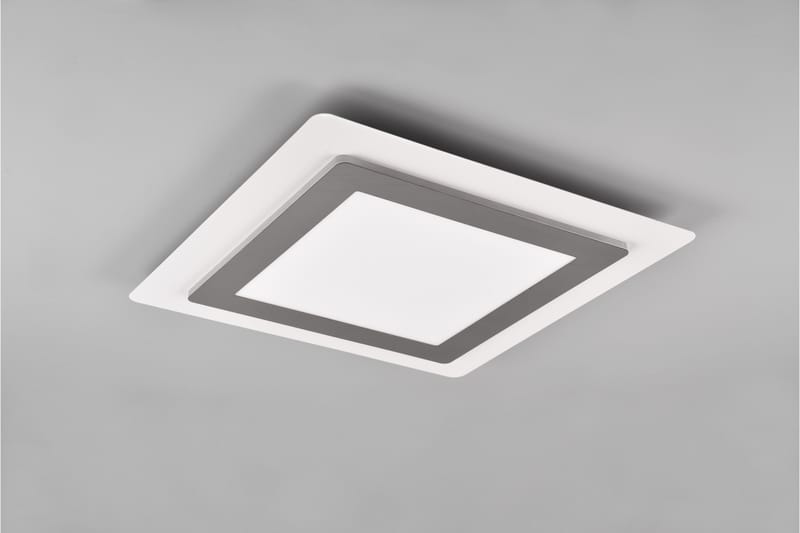 Morgan LED Plafond 45x45 cm vit/ borstad stål - Borstad stål - Belysning & el - Inomhusbelysning & lampor - Taklampa & takbelysning - Plafond