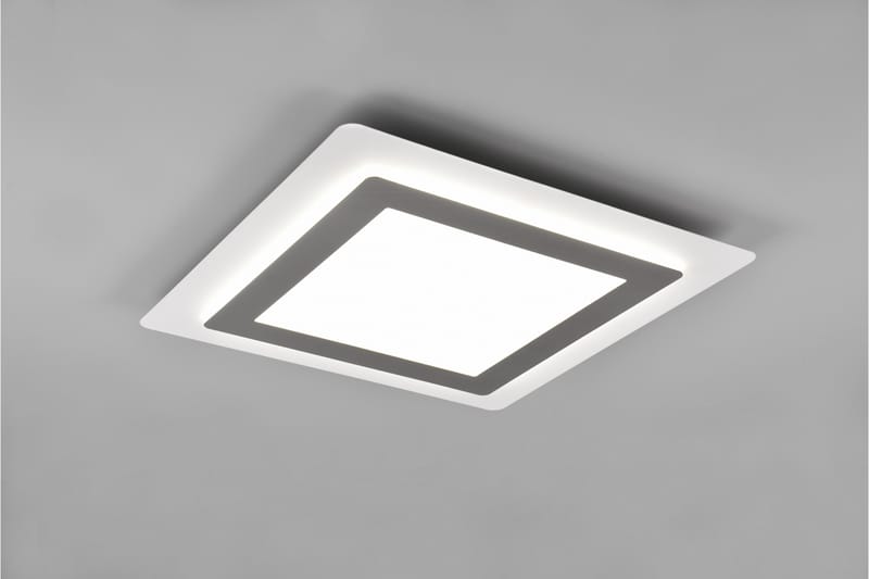 Morgan LED Plafond 45x45 cm vit/ borstad stål - Borstad stål - Belysning & el - Inomhusbelysning & lampor - Taklampa & takbelysning - Plafond