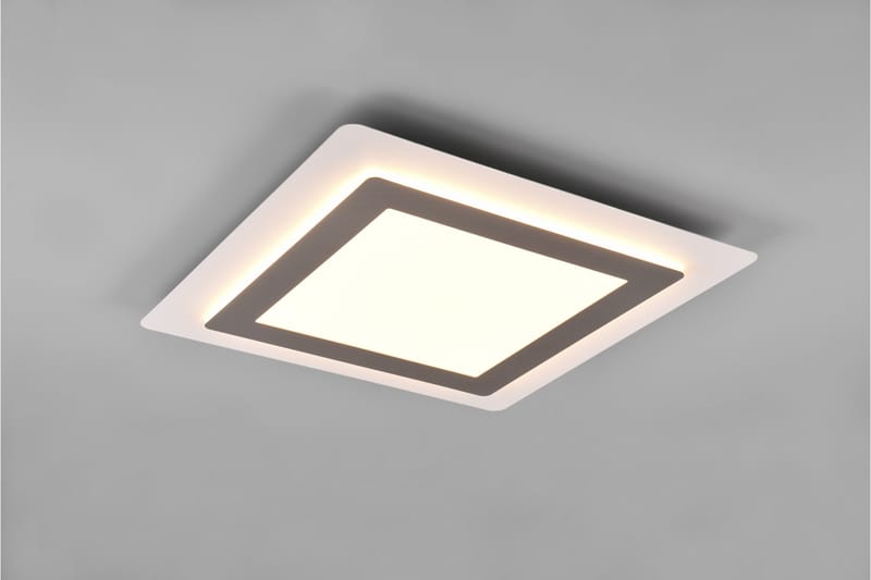 Morgan LED Plafond 45x45 cm vit/ borstad stål - Borstad stål - Belysning & el - Inomhusbelysning & lampor - Taklampa & takbelysning - Plafond