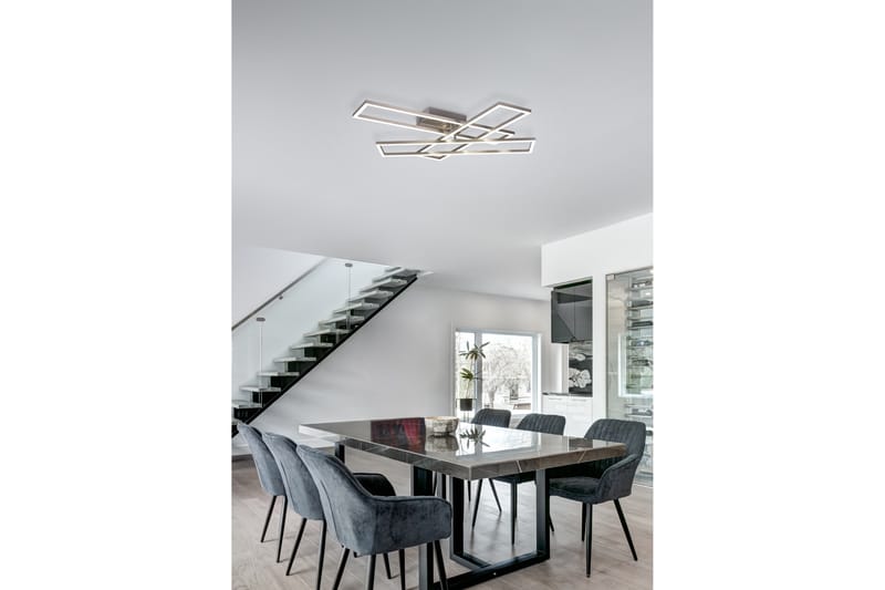 Trio Lighting Corso LED plafond borstad stål - Belysning & el - Inomhusbelysning & lampor - Taklampa & takbelysning - Plafond