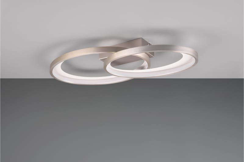 Trio Lighting Malaga LED plafond borstad stål - Belysning & el - Inomhusbelysning & lampor - Taklampa & takbelysning - Plafond