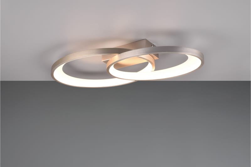 Trio Lighting Malaga LED plafond borstad stål - Belysning & el - Inomhusbelysning & lampor - Taklampa & takbelysning - Plafond