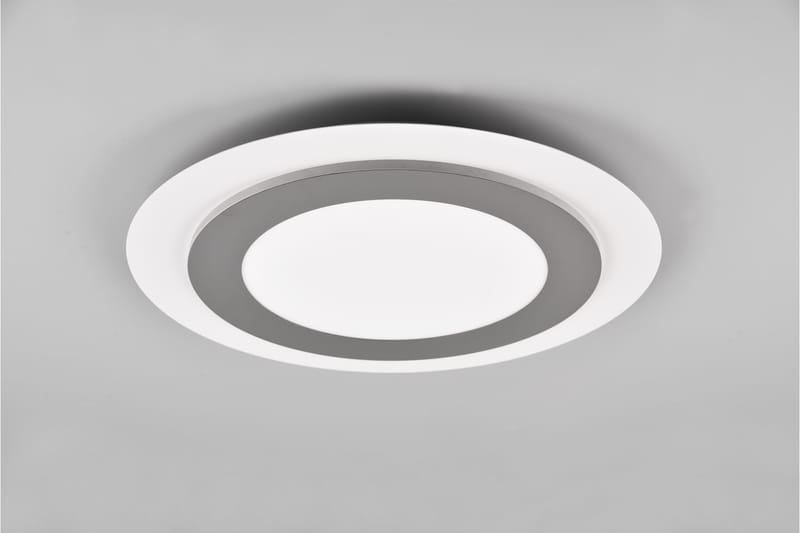 Trio Lighting Morgan LED plafond 45 cm vit/ borstad stål - Belysning & el - Inomhusbelysning & lampor - Taklampa & takbelysning - Plafond