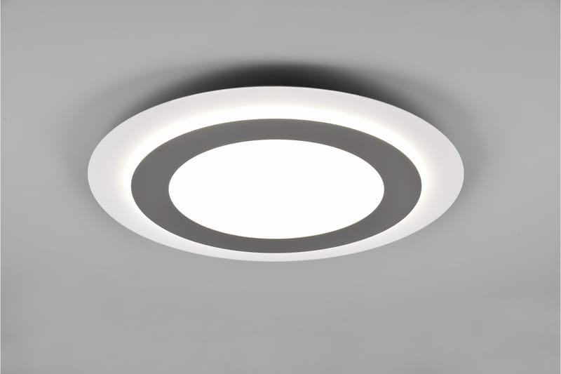 Trio Lighting Morgan LED plafond 45 cm vit/ borstad stål - Belysning & el - Inomhusbelysning & lampor - Taklampa & takbelysning - Plafond