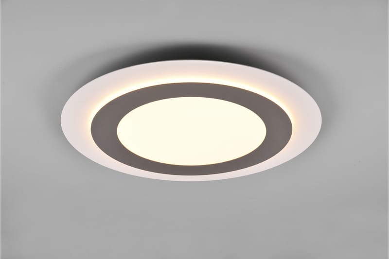 Trio Lighting Morgan LED plafond 45 cm vit/ borstad stål - Belysning & el - Inomhusbelysning & lampor - Taklampa & takbelysning - Plafond