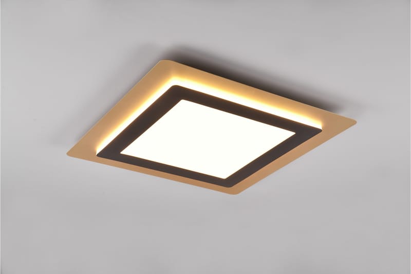 Trio Lighting Morgan LED plafond 45x45 cm mattsvart/ guld - Belysning & el - Inomhusbelysning & lampor - Taklampa & takbelysning - Plafond