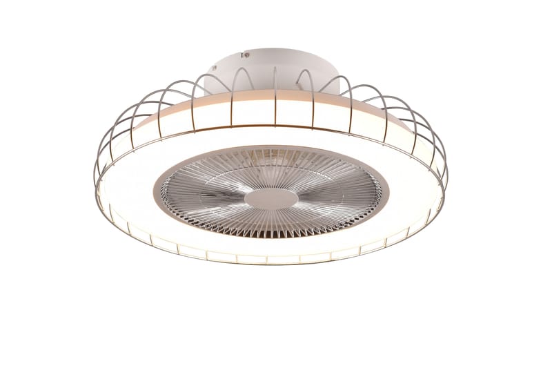 Trio Lighting WiZ Sandfjord LED fläktplafond krom - Plafond - Vardagsrumslampa - Sovrumslampa