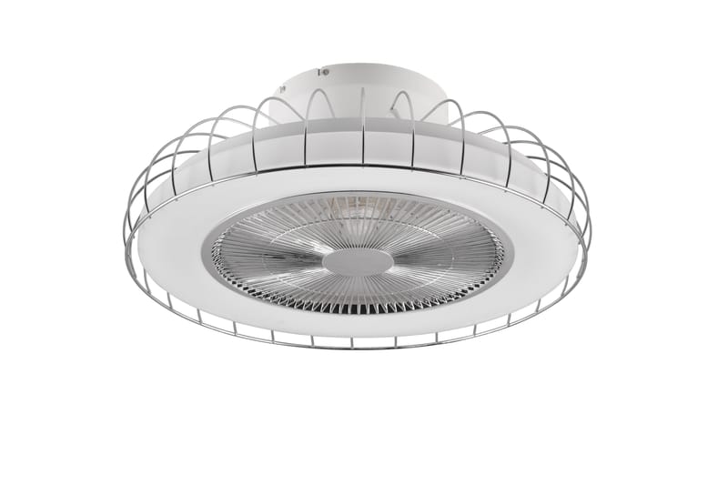 Trio Lighting WiZ Sandfjord LED fläktplafond krom - Plafond - Vardagsrumslampa - Sovrumslampa