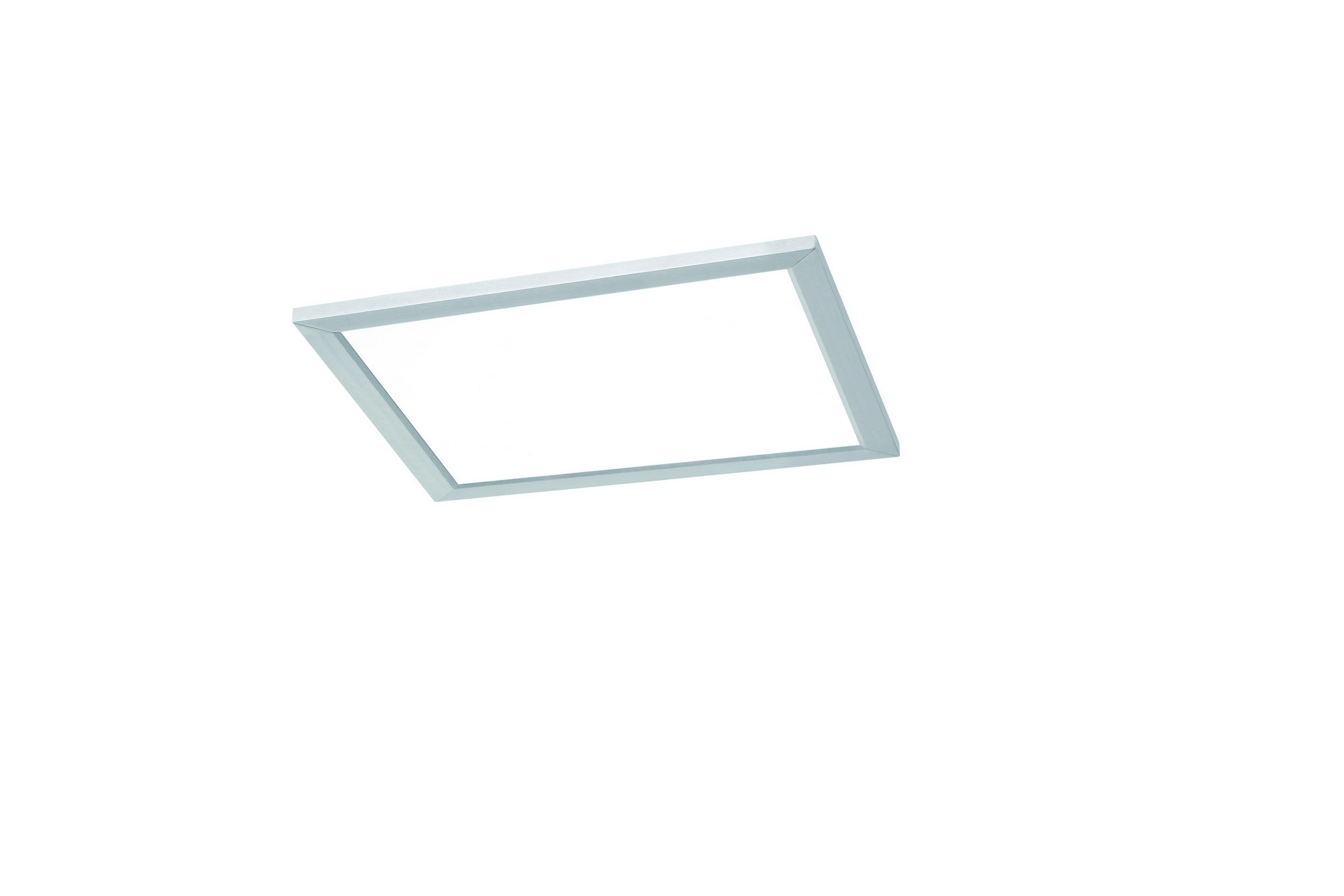 REA/Black Friday Trio Lighting Phoenix LED plafond 30x30cm borstad stål - Vit Plafond Silver