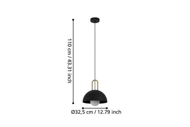 Takpendel Eglo Calmanera Svart, Mässing - Svart/Mässing - Belysning & el - Inomhusbelysning & lampor - Taklampa & takbelysning - Pendellampor & hänglampor