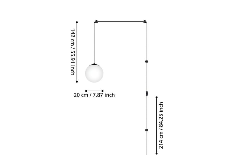 Takpendel Eglo Rondo 3 - Vit/Svart - Belysning & el - Inomhusbelysning & lampor - Taklampa & takbelysning - Pendellampor & hänglampor