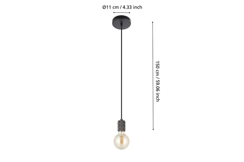 Takpendel Eglo Yorth Nickel-Nero, Svart - Svart - Belysning & el - Inomhusbelysning & lampor - Taklampa & takbelysning - Pendellampor & hänglampor