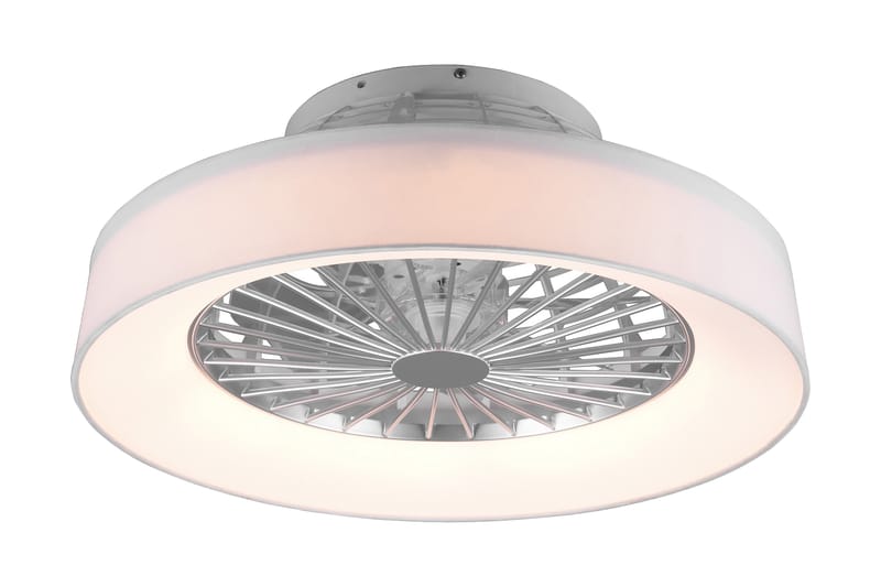 Trio Lighting Farsund LED tak/ vägg fläkt vit - Plafond - Sovrumslampa - Vardagsrumslampa