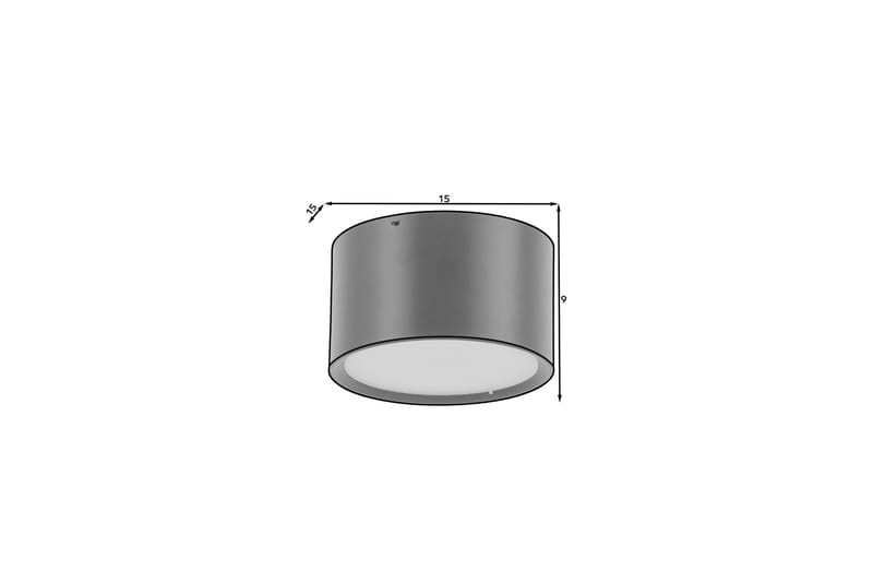 Vallum Plafond Rund - Svart - Plafond - Vardagsrumslampa - Sovrumslampa