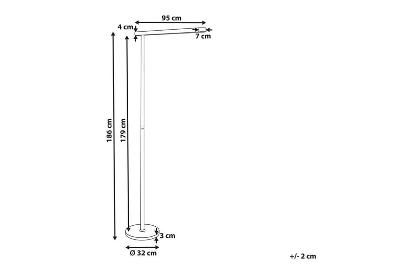 Temerra Golvlampa 186 cm - Grå - Belysning & el - Inomhusbelysning & lampor - Sovrumslampa