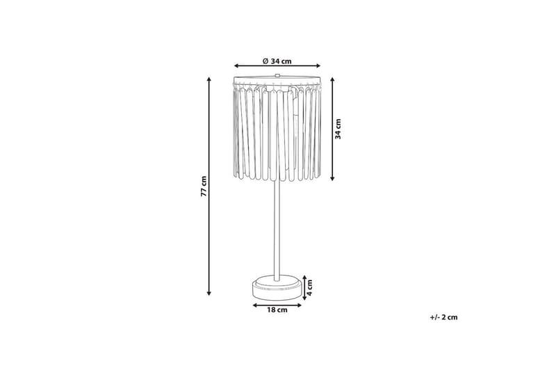 Tenedos Bordslampa 77 cm E27 - Mässing/Mörk trä - Belysning & el - Inomhusbelysning & lampor - Fönsterlampa - Fönsterlampa på fot