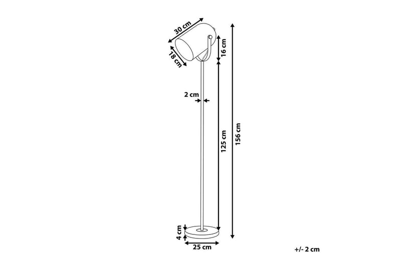 Thika Golvlampa 156 cm - Svart - Belysning & el - Inomhusbelysning & lampor - Sovrumslampa