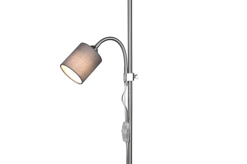 Trio Lighting Owen golvlampa E27+E14 grå - Sovrumslampa - Golvlampa - Vardagsrumslampa