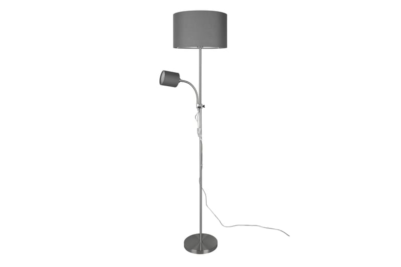 Trio Lighting Owen golvlampa E27+E14 grå - Sovrumslampa - Golvlampa - Vardagsrumslampa