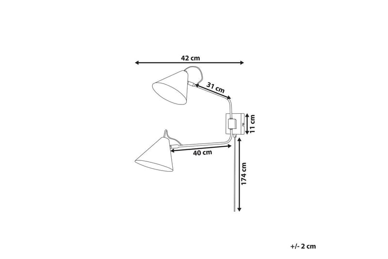 Helicon Vägglampa E27 - Svart - Belysning & el - Inomhusbelysning & lampor - Vägglampa