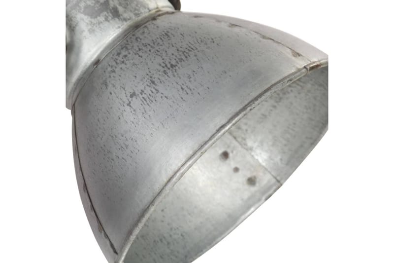 Industriell vägglampa silver 45x25 cm E27 - Silver - Sänglampa vägg - Sovrumslampa - Vägglampa - Väggarmatur