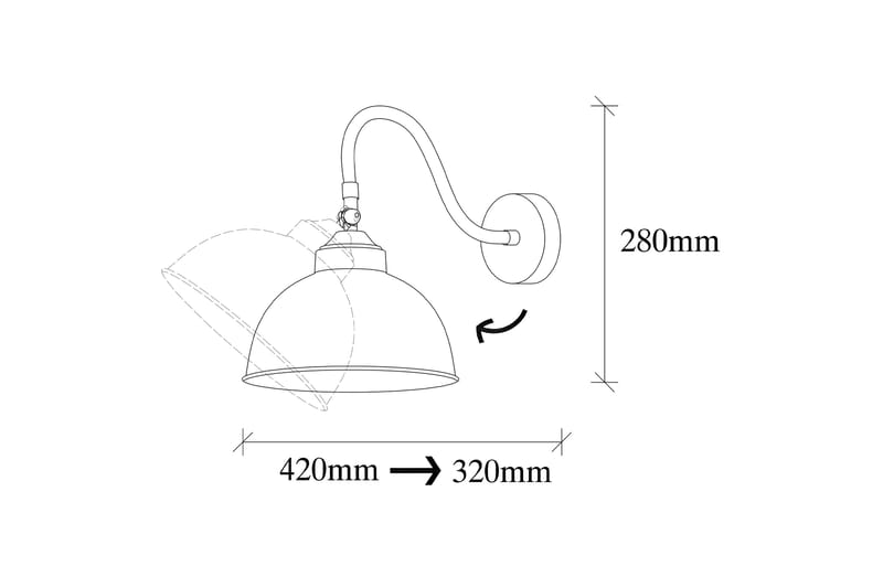 Opviq Saglam Vägglampa - Svart - Belysning & el - Inomhusbelysning & lampor - Vägglampa